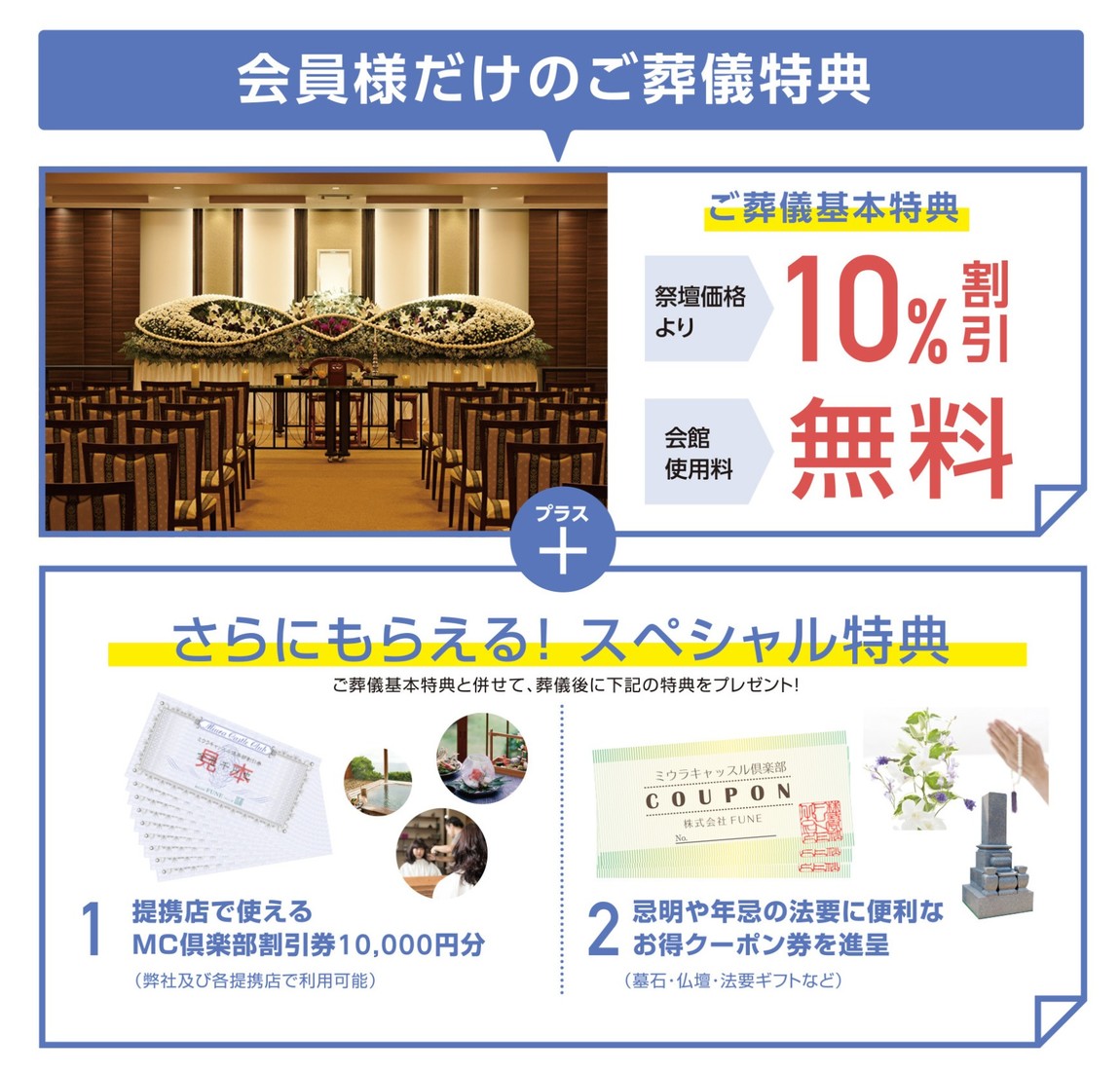 葬儀がお得。毎日のお買い物もお得。