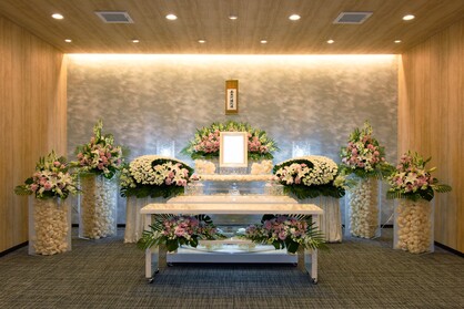 豊田市の葬儀会館の祭壇